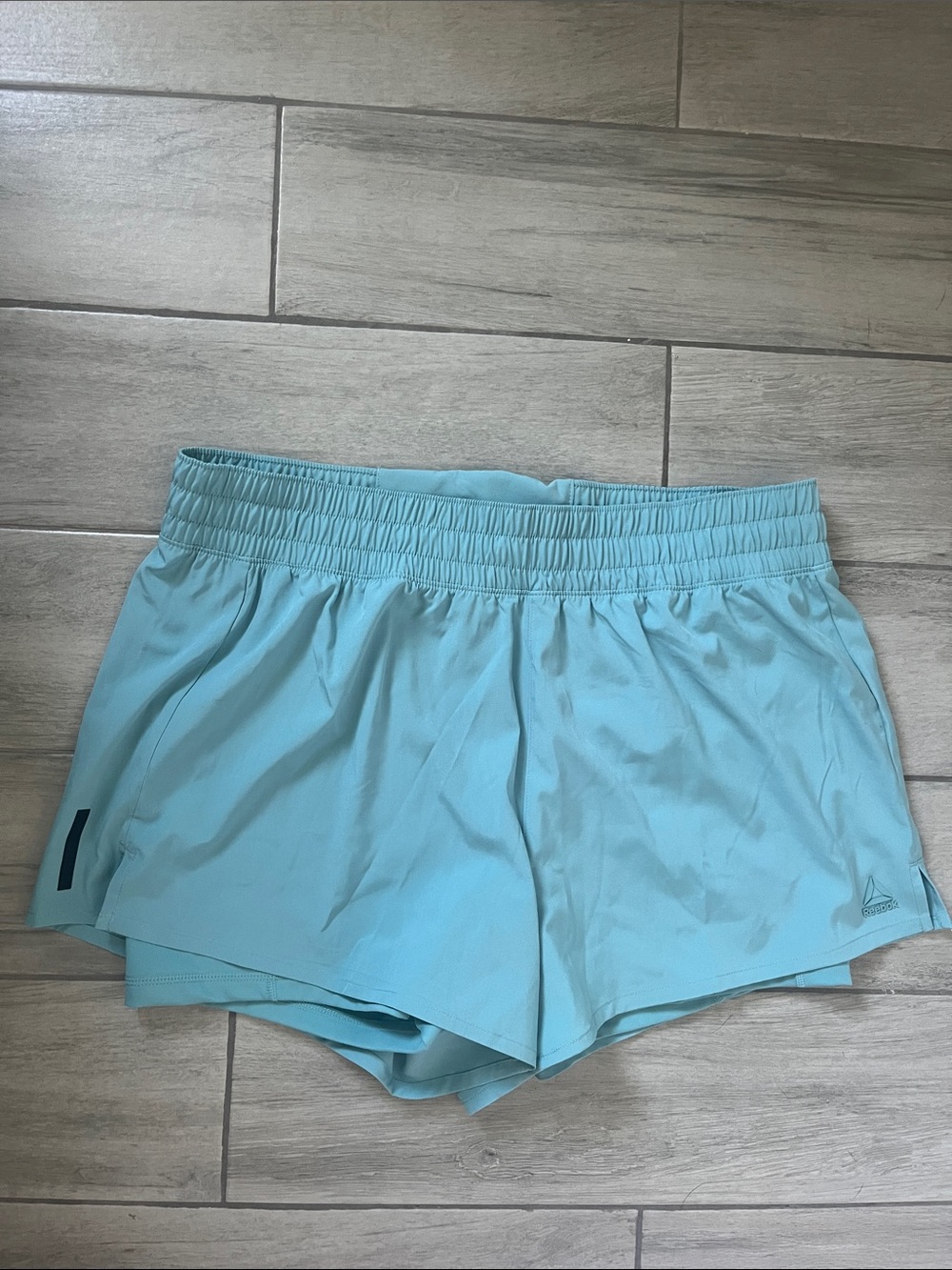 Reebok Aqua Blue Women's Athletic Running Shorts